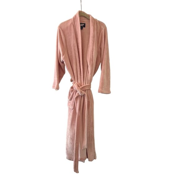 Lands' End Other - Lands End Plush Pink Robe Womens 2X 20W-22W 100% Polyester Belted Soft Long Slee